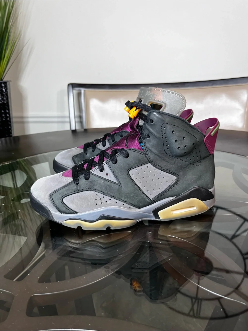 Nike Air Jordan 6 Bordeaux Black/Light Graphite-Dark Grey Sz 9